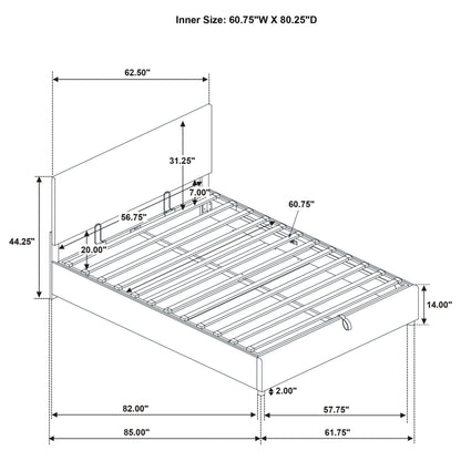 Reeves Upholstered Queen Lift-Top Storage Platform Bed Tan