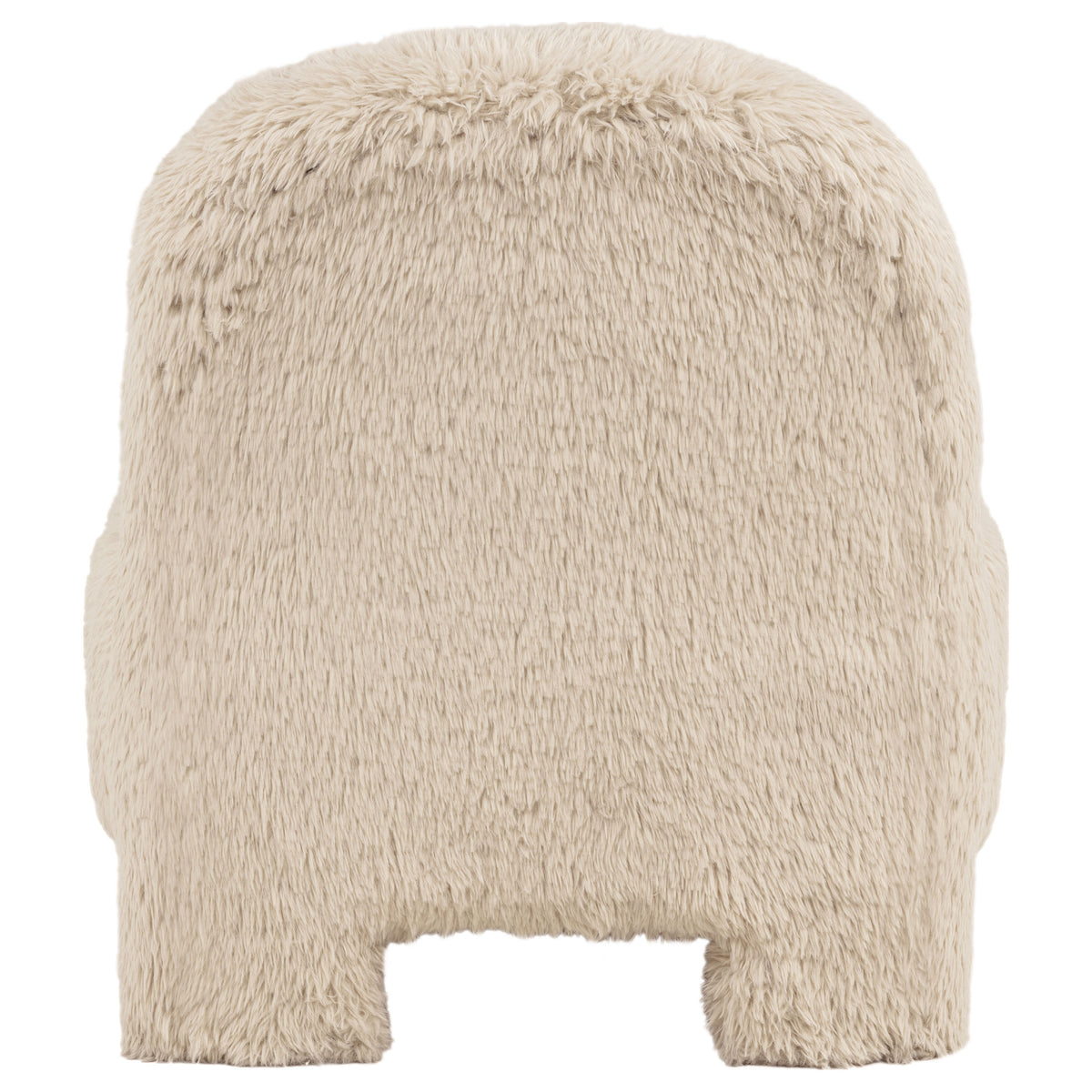 Lacombe Faux Fur Accent Chair Latte