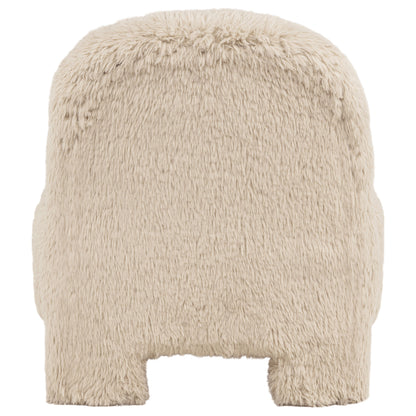 Lacombe Faux Fur Accent Chair Latte
