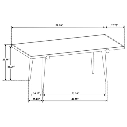 Fabra 79-inch Rectangular Wood Dining Table Honey