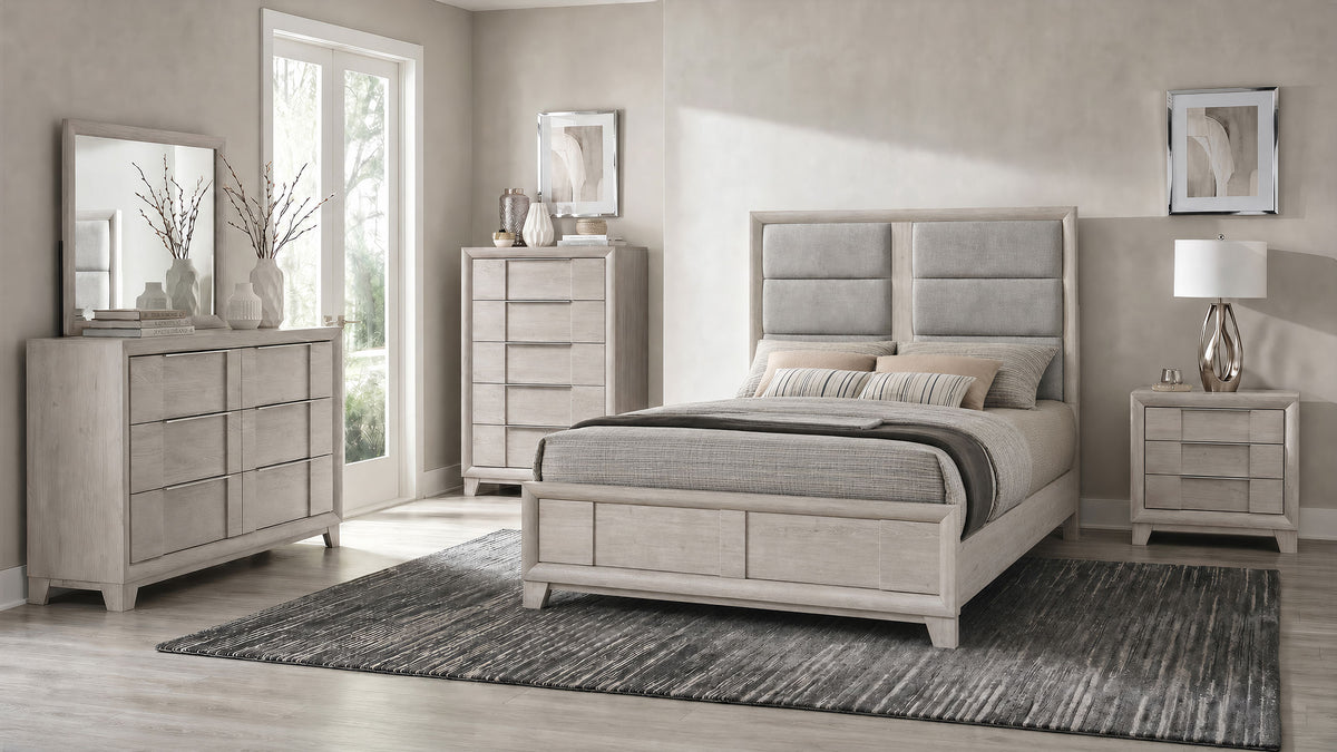 Farre 5-piece Queen Bedroom Set Washed Grey