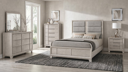 Farre 2-drawer Nightstand Bedside Table Washed Grey