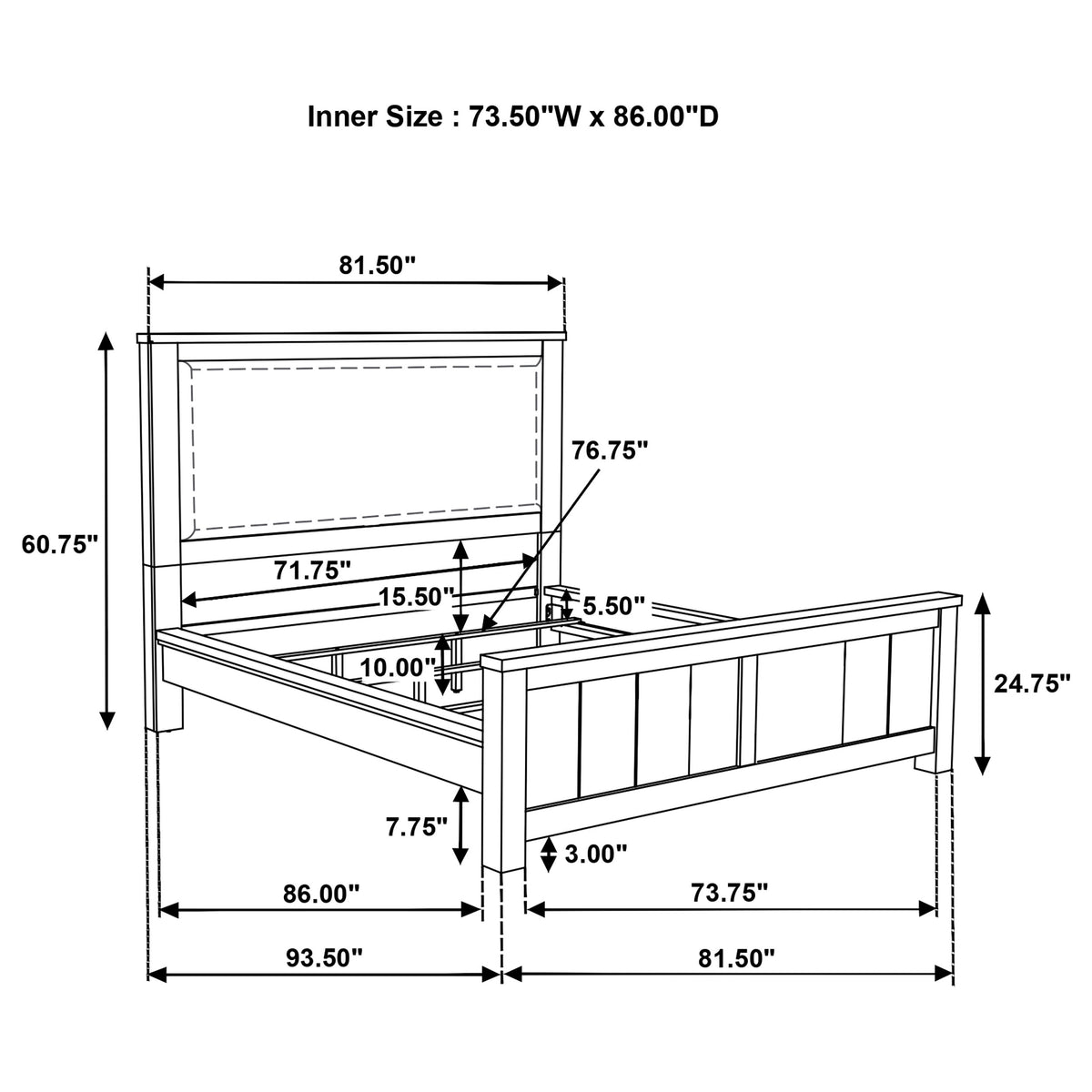 Doherty 4-piece California King Bedroom Set Rustic Brown