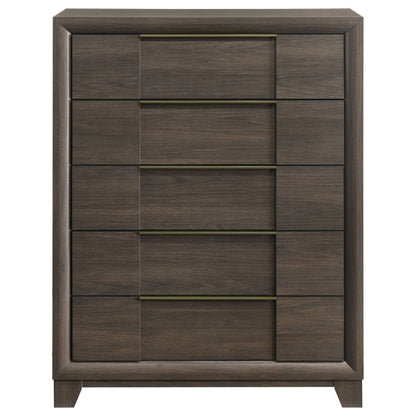 Farre 5-drawer Chest of Drawers Dark Brown