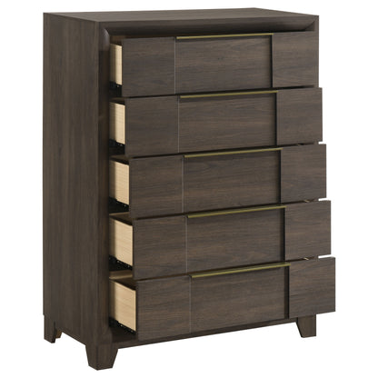 Farre 5-drawer Chest of Drawers Dark Brown