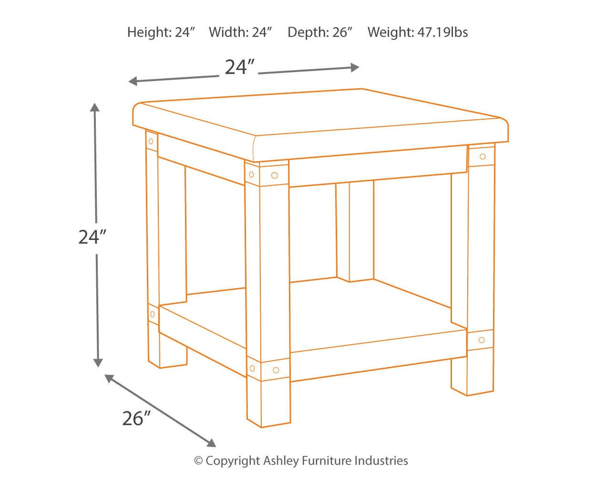 Ashley Express - Carynhurst Rectangular End Table