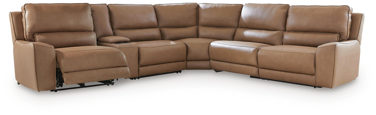 DeepWakes 6-Piece Reclining Sectional with Storage Console