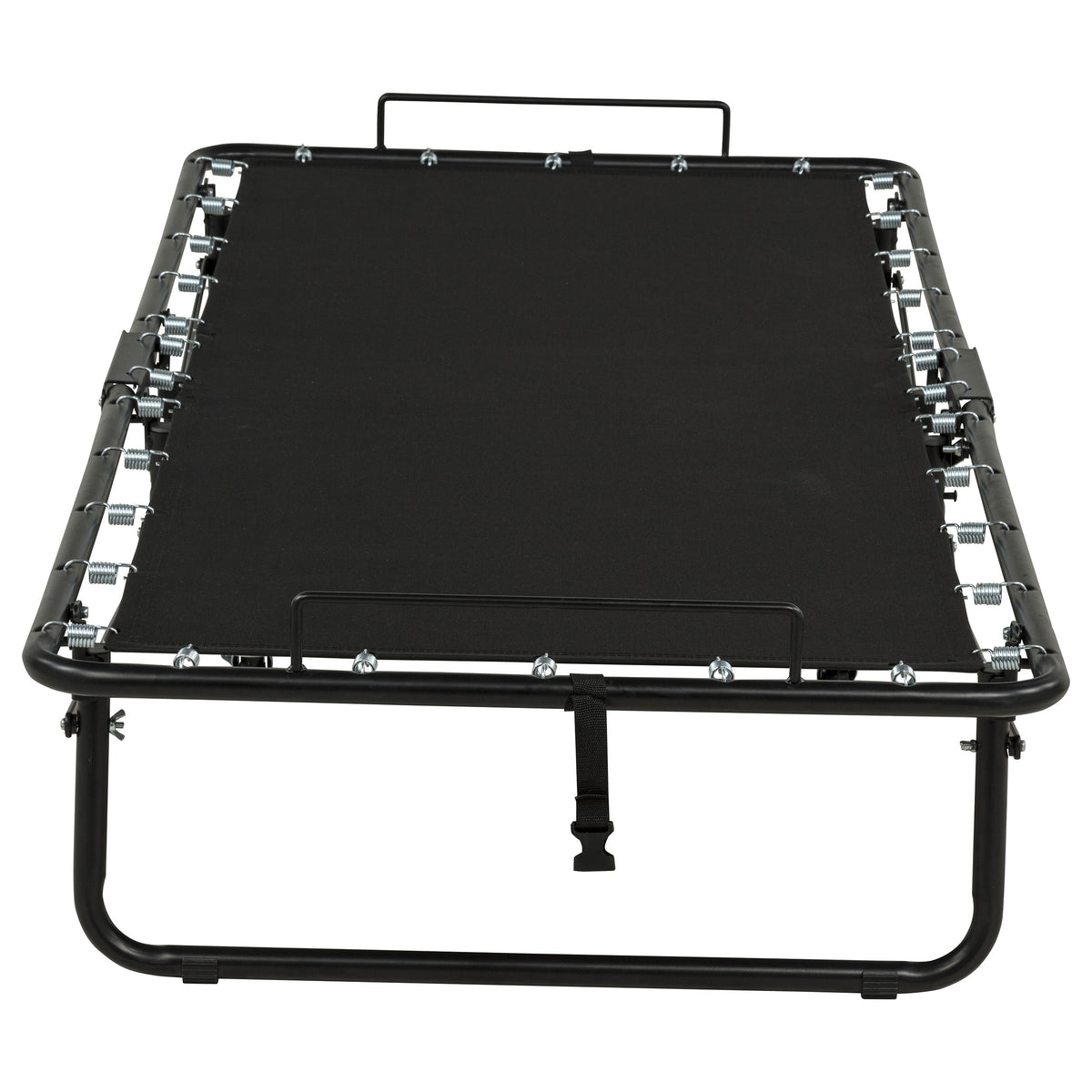 Massey Twin Folding Bed Frame with Memory Foam Mattress Black