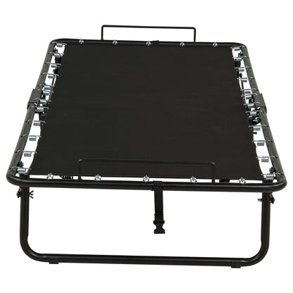 Massey Twin Folding Bed Frame with Memory Foam Mattress Black