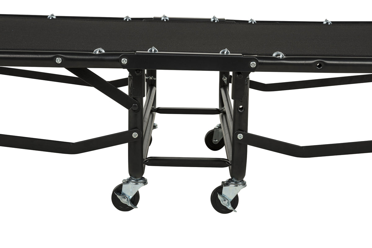 Massey Twin Folding Bed Frame with Memory Foam Mattress Black