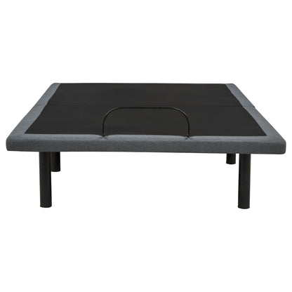 Weston Full Dual-Motor Massage Adjustable Bed Base in Black and Grey