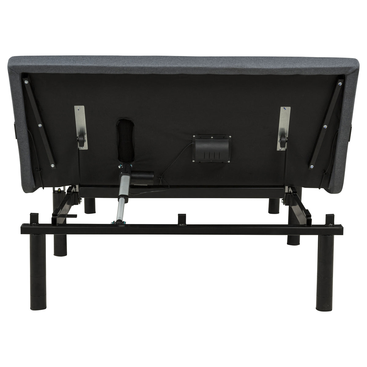 Weston Full Dual-Motor Massage Adjustable Bed Base in Black and Grey