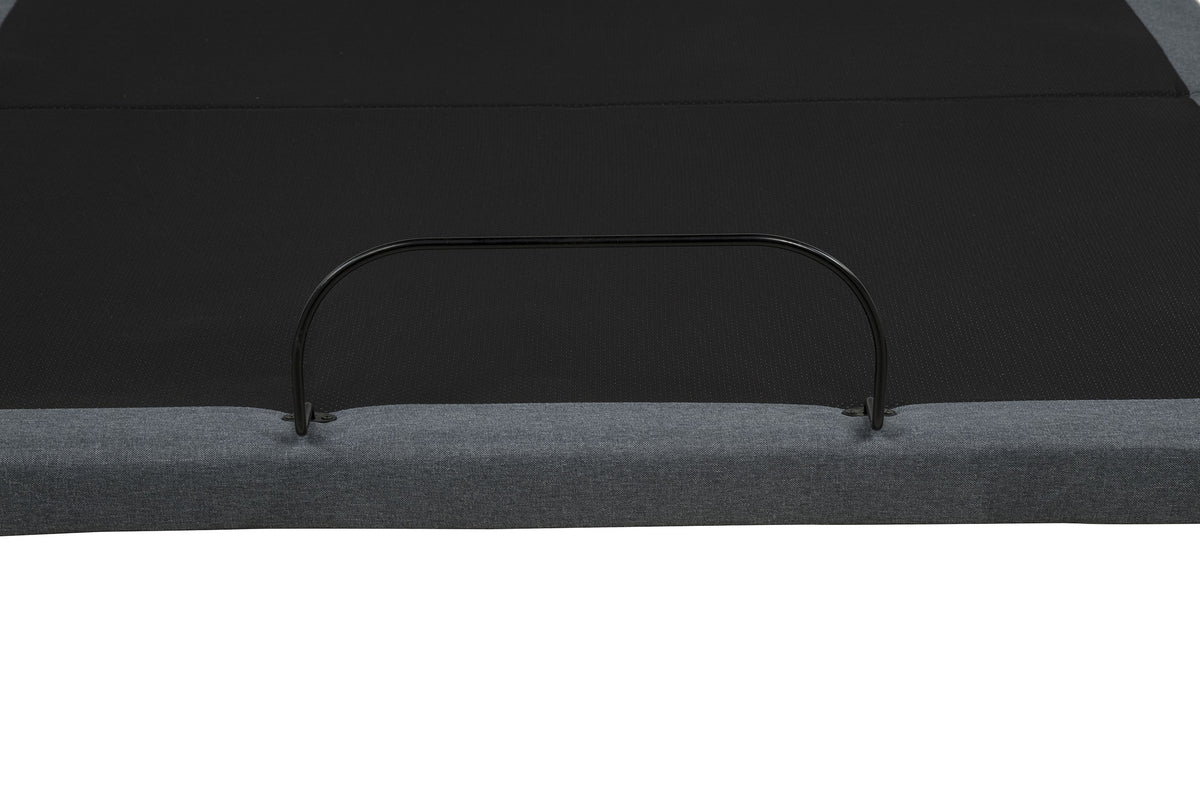 Weston Full Dual-Motor Massage Adjustable Bed Base in Black and Grey