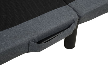 Weston Full Dual-Motor Massage Adjustable Bed Base in Black and Grey