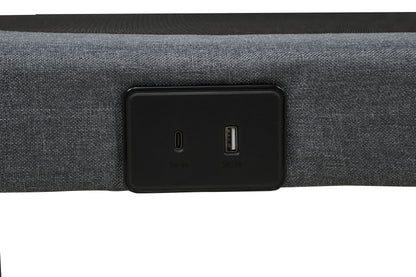 Weston Full Dual-Motor Massage Adjustable Bed Base in Black and Grey