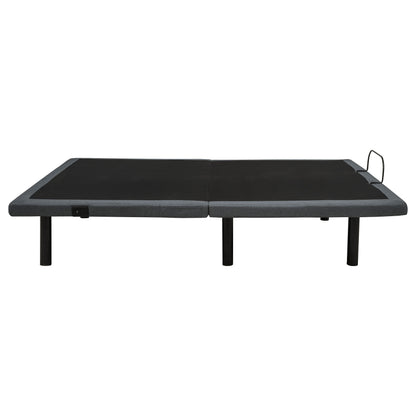 Weston Queen Dual-Motor Massage Adjustable Bed Base in Black and Grey