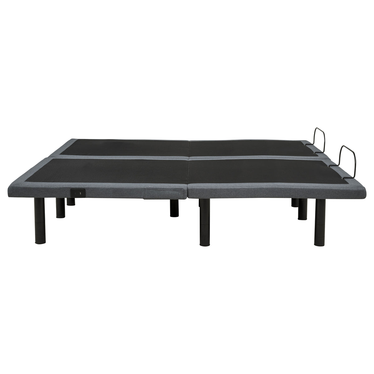 Weston Split Eastern King Massage Adjustable Bed Base in Black and Grey