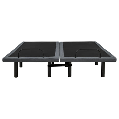 Weston Split Eastern King Massage Adjustable Bed Base in Black and Grey