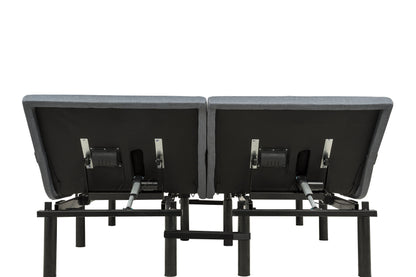 Weston Split Eastern King Massage Adjustable Bed Base in Black and Grey