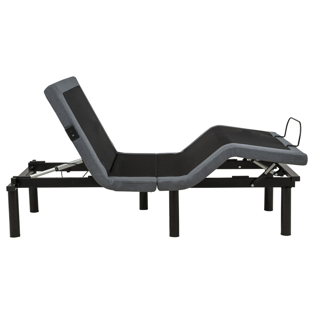 Weston Twin Dual-Motor Massage Adjustable Bed Base in Black and Grey