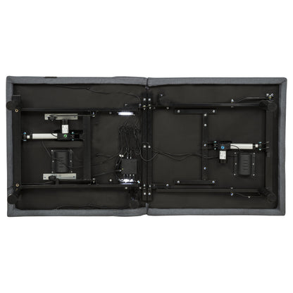 Weston Twin Dual-Motor Massage Adjustable Bed Base in Black and Grey