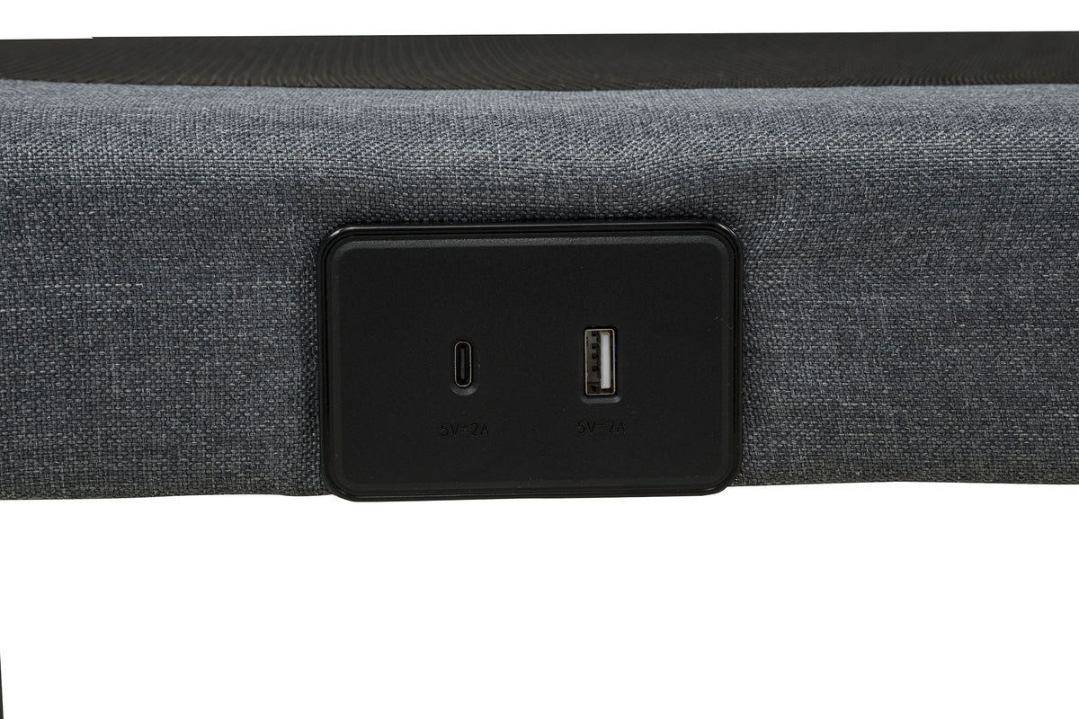 Weston Twin Dual-Motor Massage Adjustable Bed Base in Black and Grey