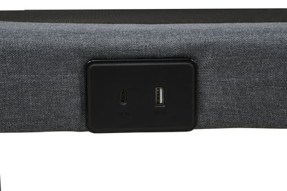Weston Twin Dual-Motor Massage Adjustable Bed Base in Black and Grey