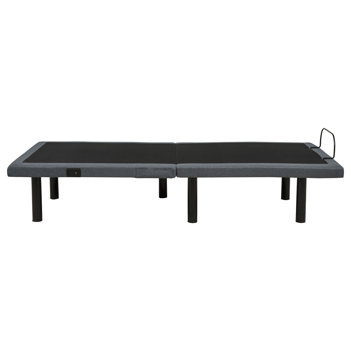 Weston Twin XL Dual-Motor Massage Adjustable Bed Base in Black and Grey