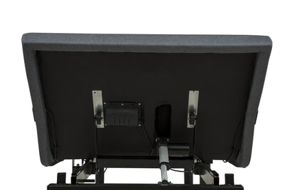 Weston Twin XL Dual-Motor Massage Adjustable Bed Base in Black and Grey