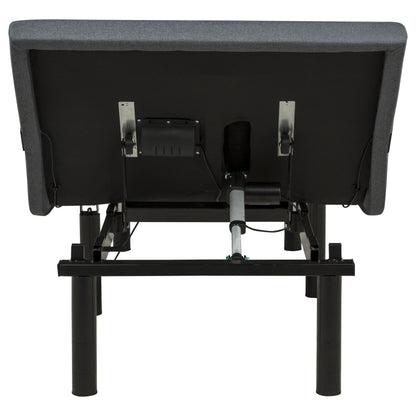 Weston Twin XL Dual-Motor Massage Adjustable Bed Base in Black and Grey
