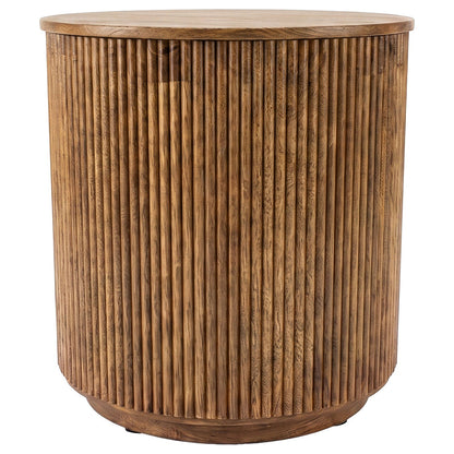 Coffey 3-piece Round Coffee and End Table Set Light Brown