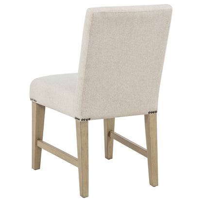 Naser 5-piece 48-inch Round Dining Table Set Beige and Light Oak