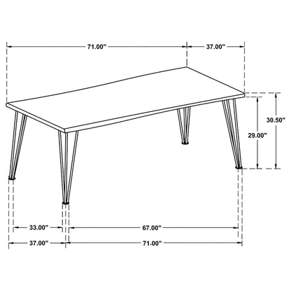 Sherman 71-inch Live Edge Dining Table Natural Acacia