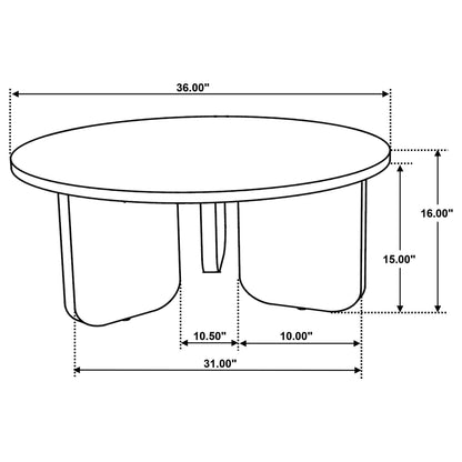 Dale Sculptural Round Solid Mango Wood Coffee Table Natural Mango
