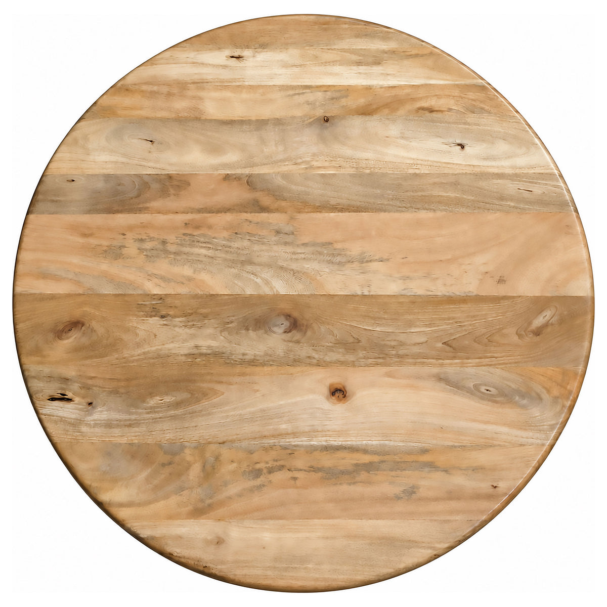 Dale Sculptural Round Solid Mango Wood Coffee Table Natural Mango