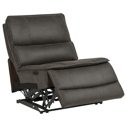 Marcell 7-Piece L-Shaped Power Reclining Sectional with Dual Consoles Grey
