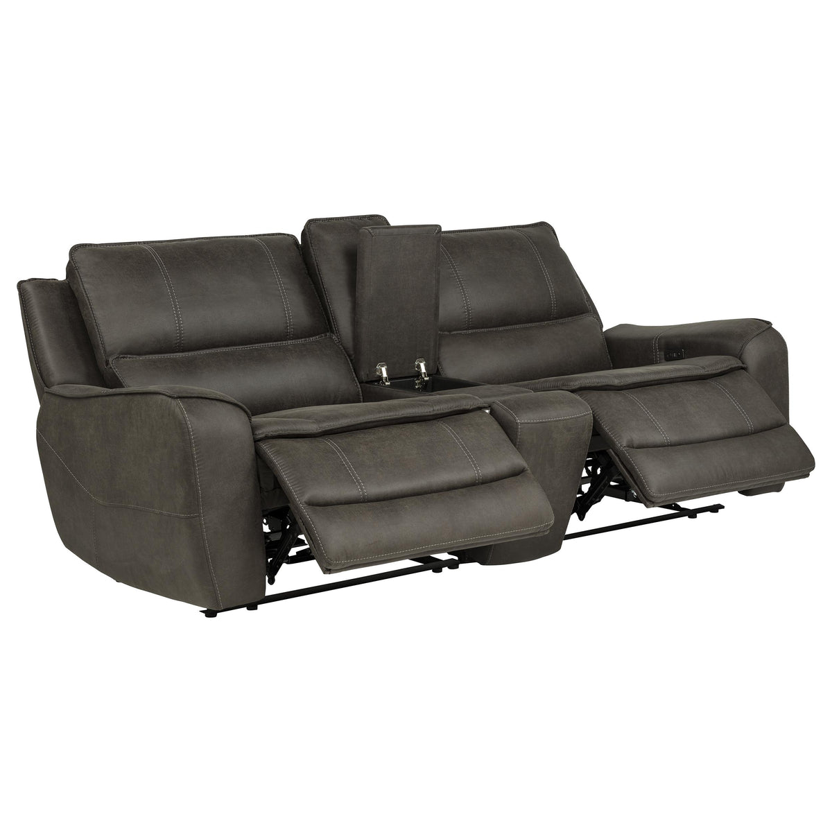 Marcell 3-Piece Power Reclining Loveseat with Charging Console Grey