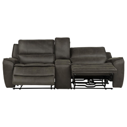 Marcell 3-Piece Power Reclining Loveseat with Charging Console Grey