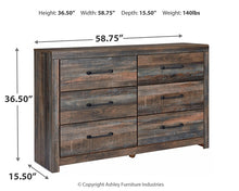 Load image into Gallery viewer, Drystan Twin Panel Bed with Dresser
