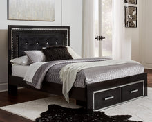 Load image into Gallery viewer, Kaydell Queen Panel Bed with Storage with Mirrored Dresser, Chest and 2 Nightstands
