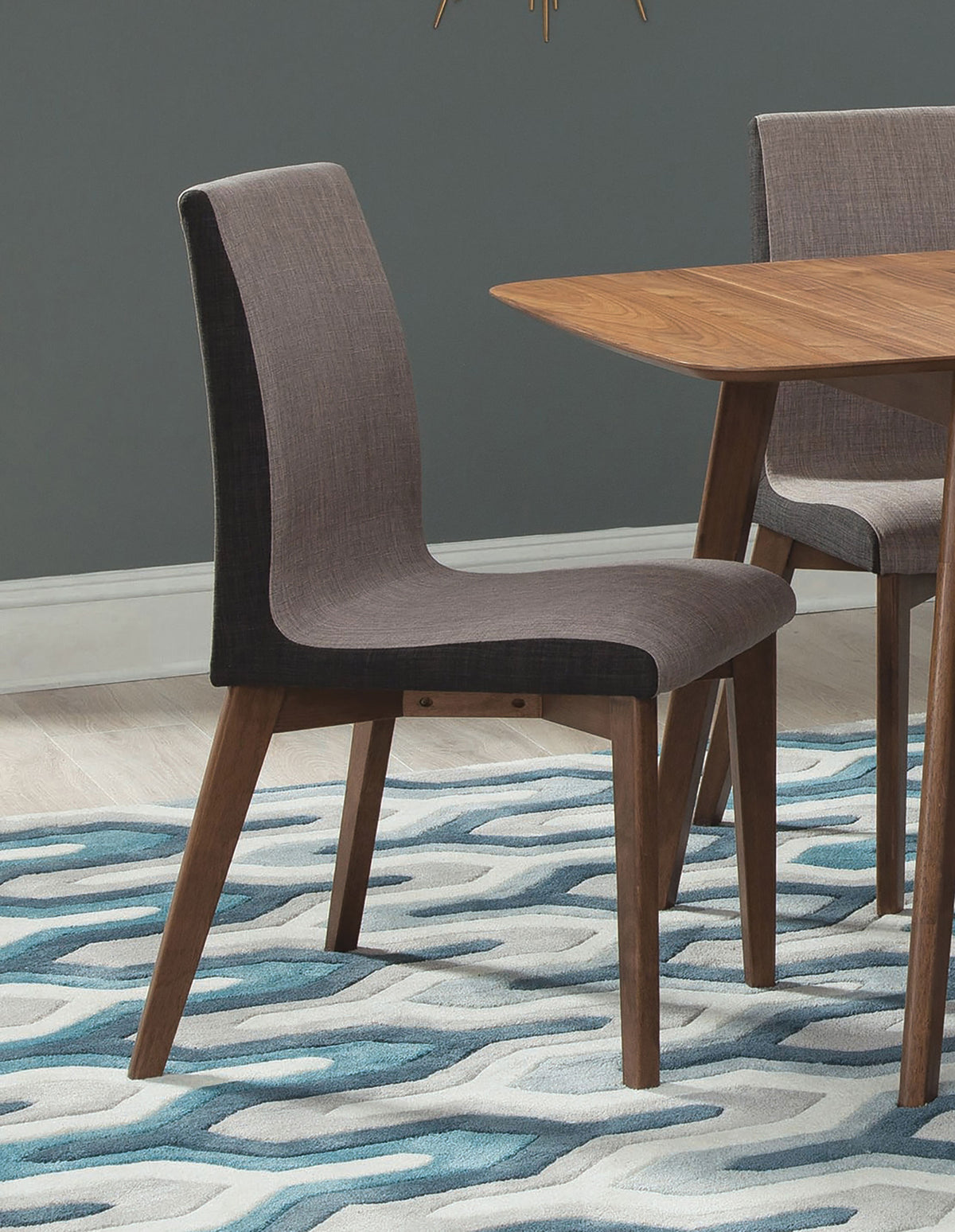 Redbridge Fabric Dining Side Chair Walnut (Set of 2)