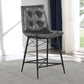 Aiken Upholstered Tufted Counter Height Stools Grey (Set of 2)
