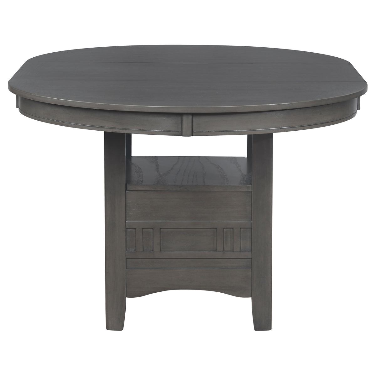 Lavon Oval 60-inch Wood Extension Leaf Dining Table Medium Grey
