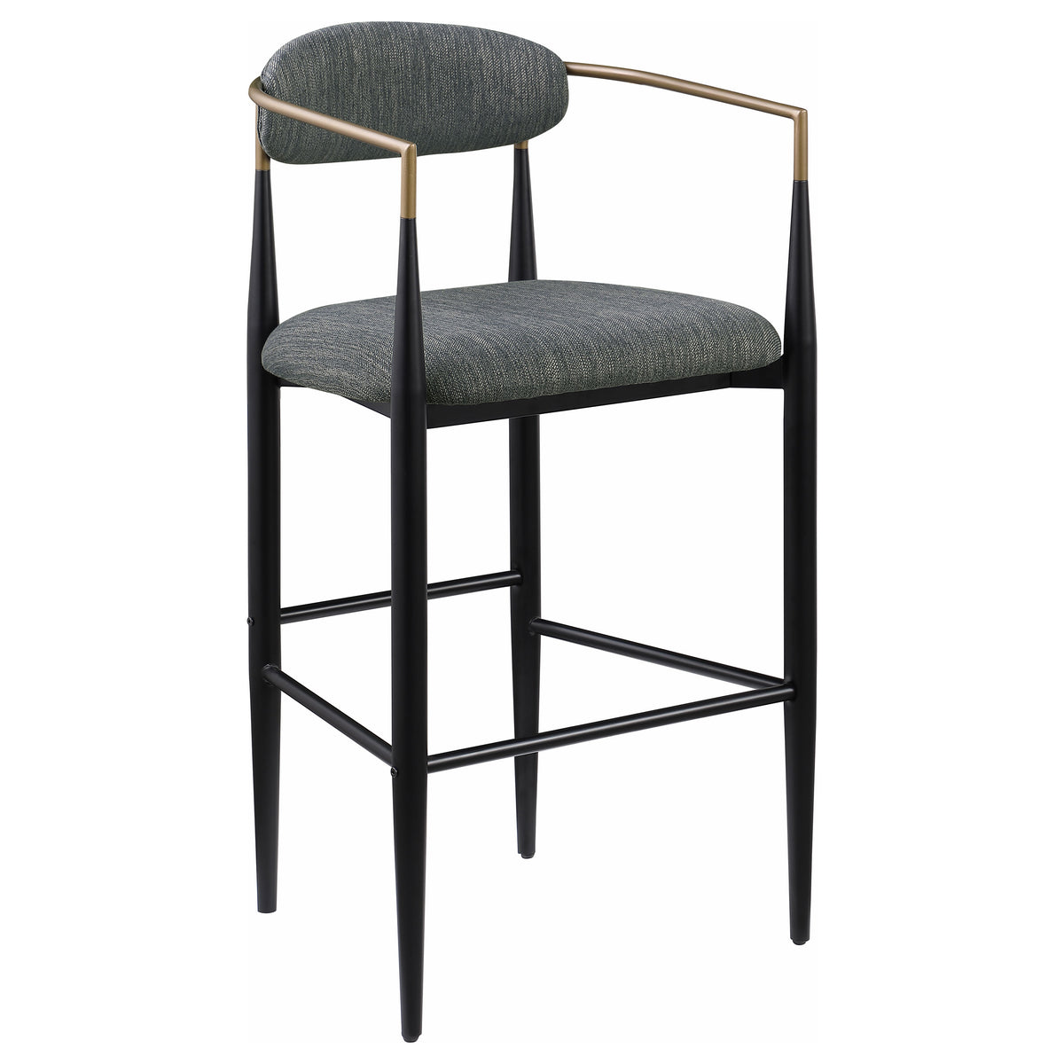 Tina Fabric Upholstered Bar Chair Grey (Set of 2)