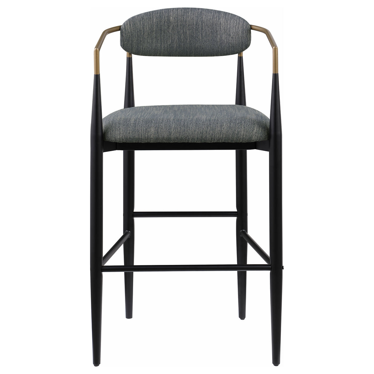 Tina Fabric Upholstered Bar Chair Grey (Set of 2)