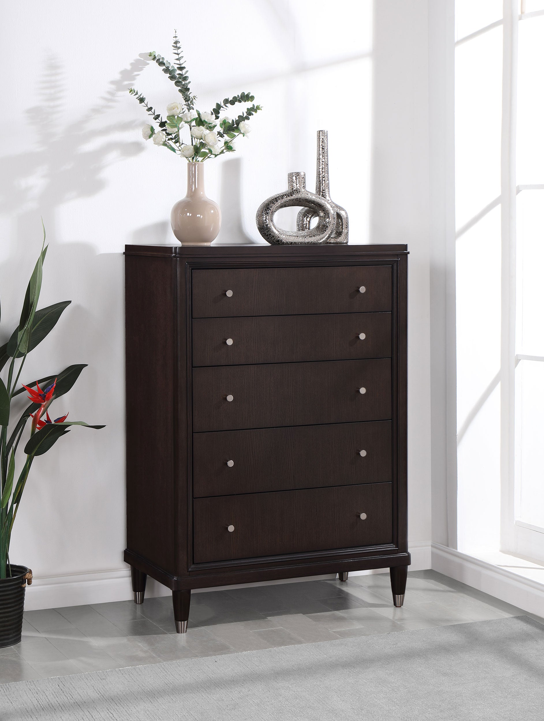 Emberlyn 5-drawer Bedroom Chest Brown Emberlyn 5-drawer Bedroom Chest Brown