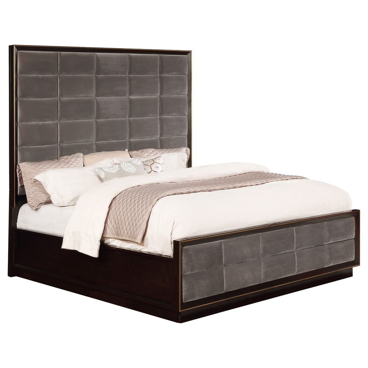 Durango 80-inch California King Panel Bed Smoked Peppercorn