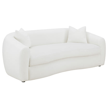 Isabella Sherpa Upholstered Sofa Natural