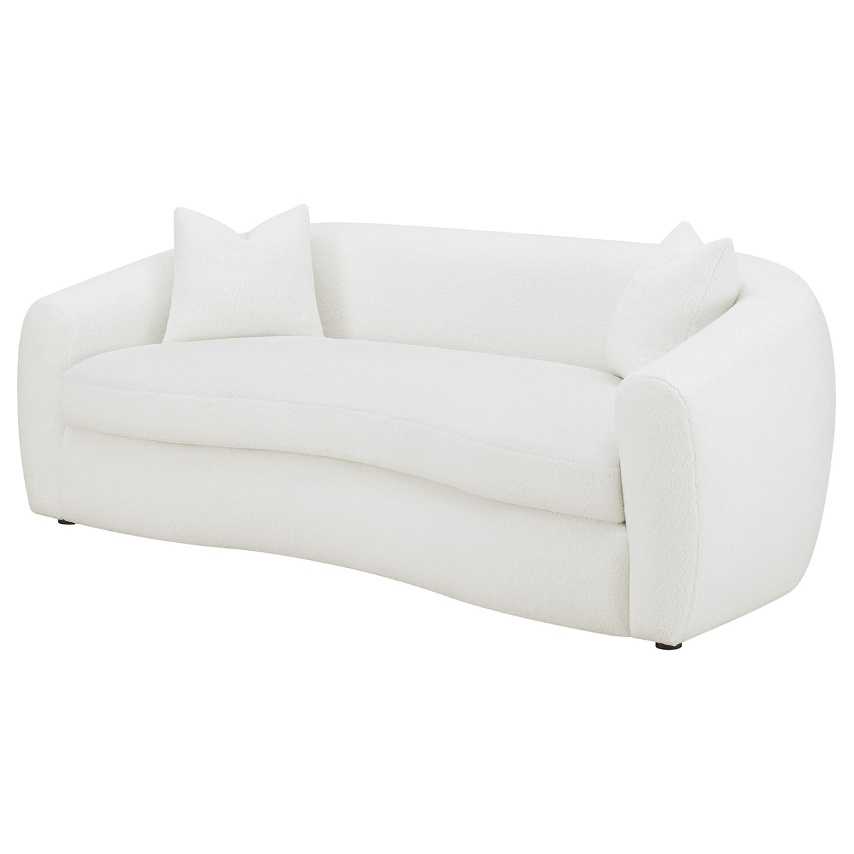 Isabella Sherpa Upholstered Sofa Natural
