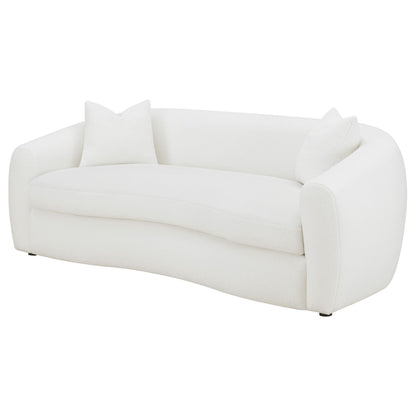 Isabella Sherpa Upholstered Sofa Natural